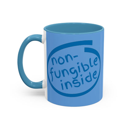 Non-Fungible Inside Light Blue Accent Mug by cypherpunkgear.com