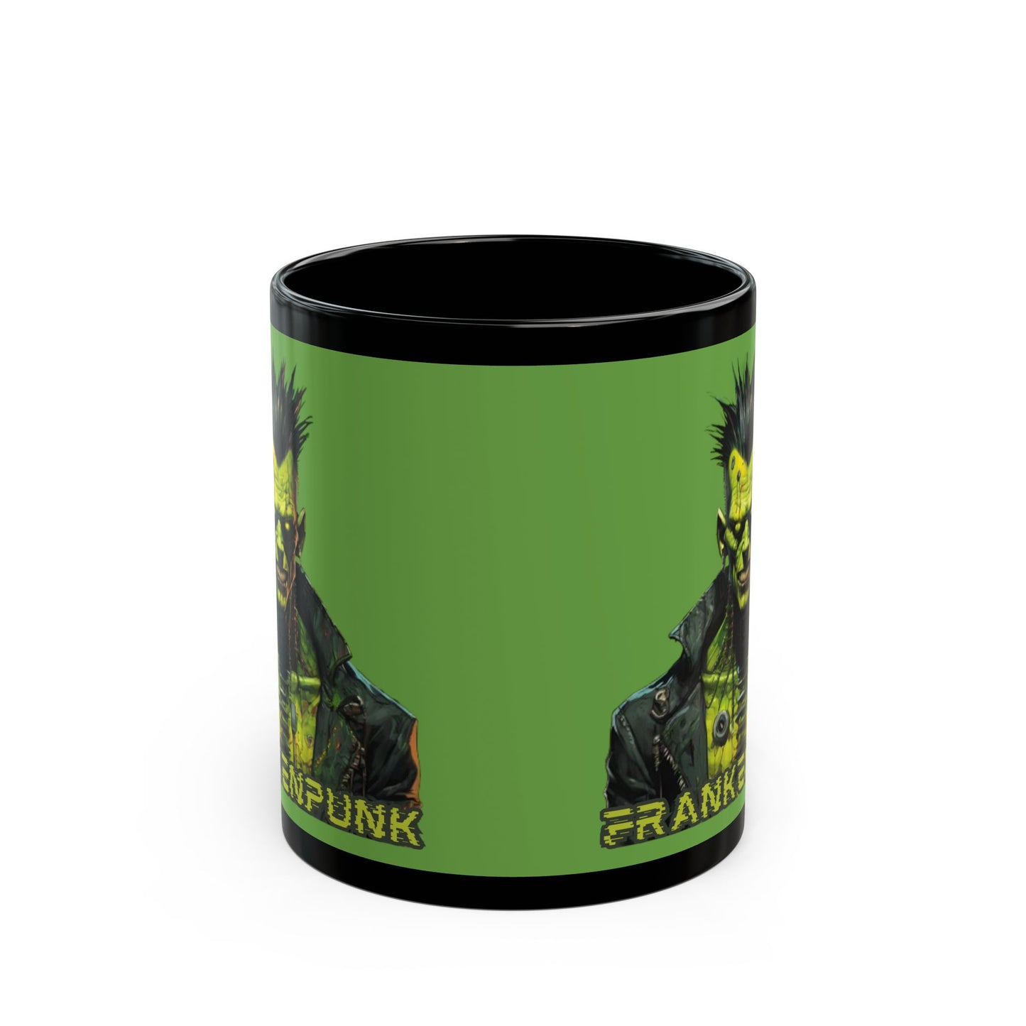 Frankenpunk Green Mug by CreepyCrafts.boo