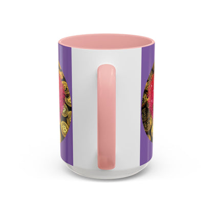 Bitcoin is My Valentine Light Purple Accent Mug by cypherpunkgear.com