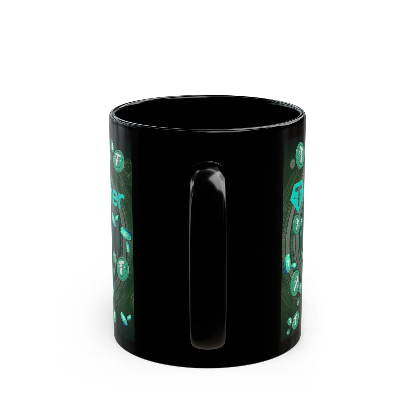 Tether Black Mug by cypherpunkgear.com