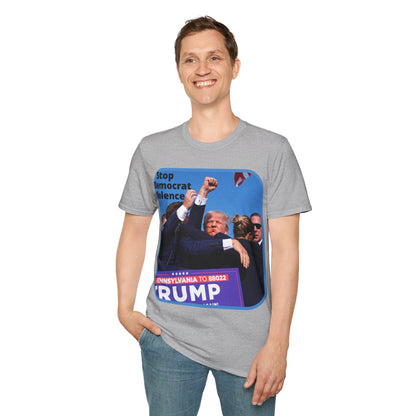 Stop Democrat Violence LTcolors Unisex T-Shirt by cypherpunkgear