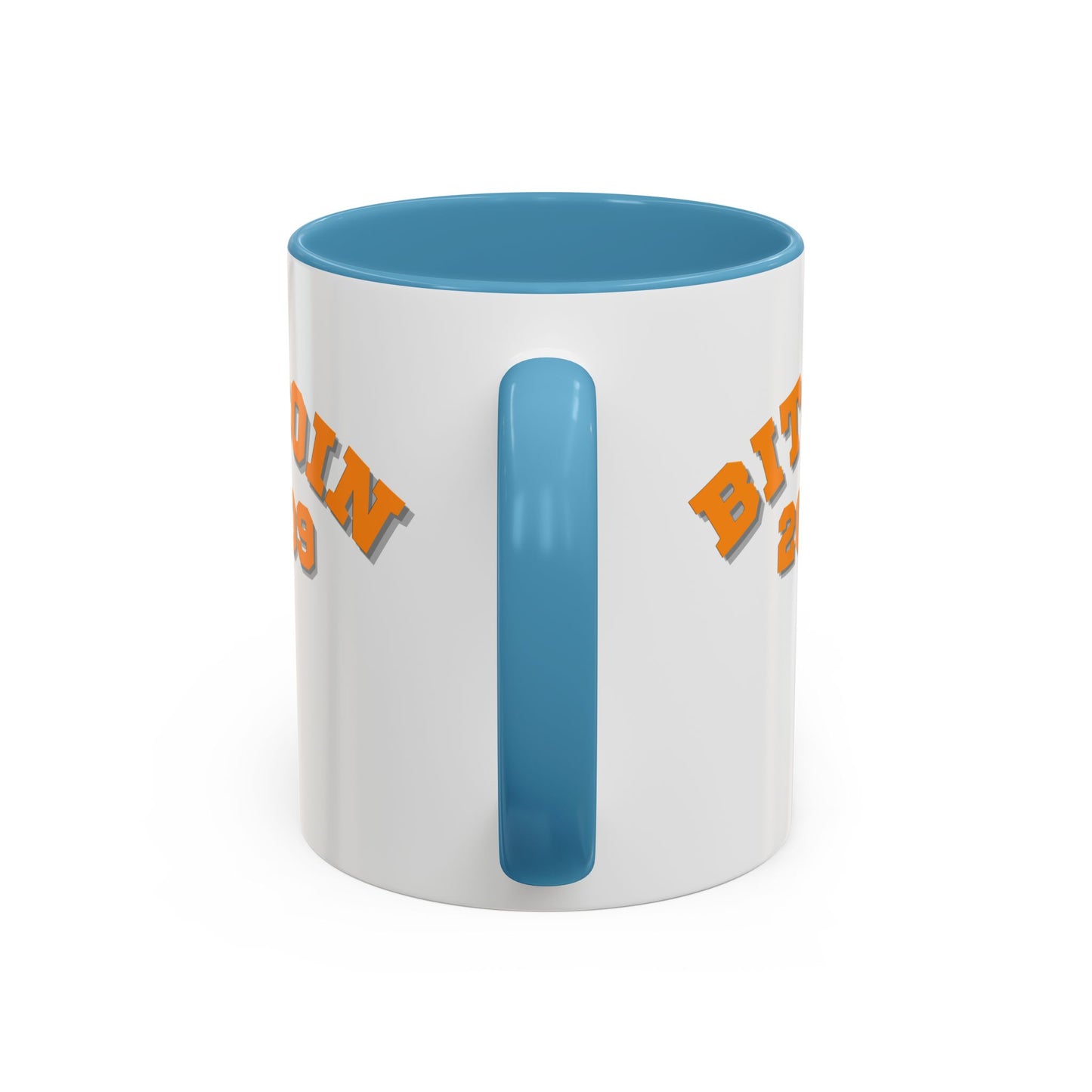 Bitcoin 2009 White Accent Mug by cypherpunkgear.com