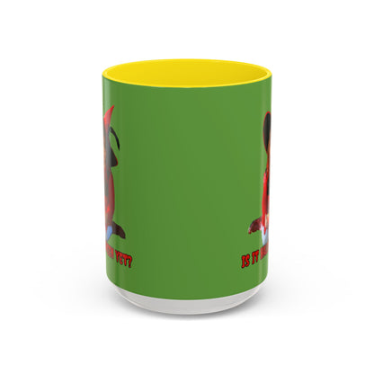 Is it Halloween yet? Green Accent Mug by CreepyCrafts.boo