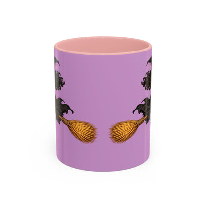 Velvet Vex Pink Accent Mug by CreepyCrafts.boo
