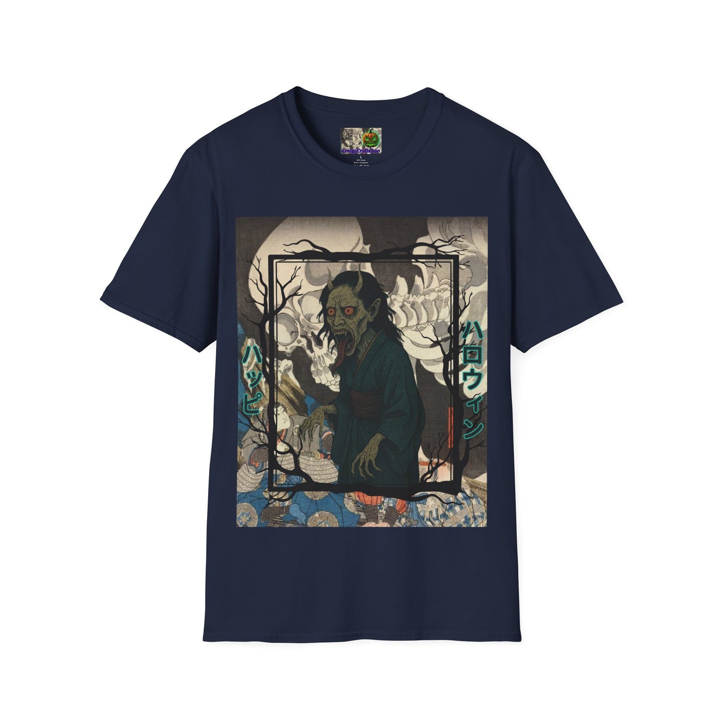 Yōkai Happy Halloween Dark colors Unisex T-Shirt by CreepyCrafts.boo