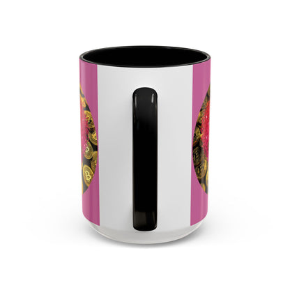 Bitcoin is My Valentine Pink Accent Mug by cypherpunkgear.com