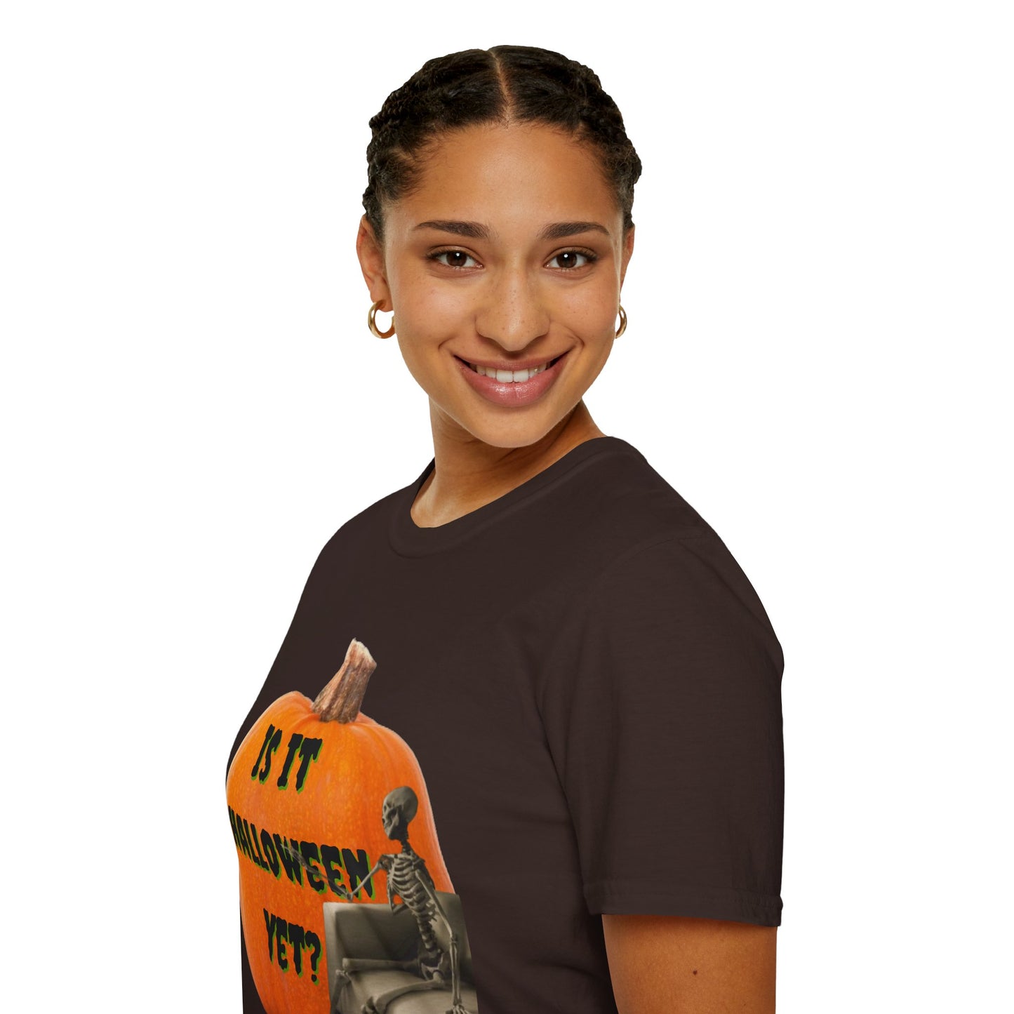 Is it Halloween yet? Skeleton's Giant Pumpkin Dark colors Unisex T-Shirt by CreepyCrafts.boo