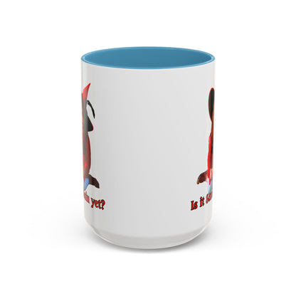 Is it Samhain yet? White Accent Mug by CreepyCrafts.boo