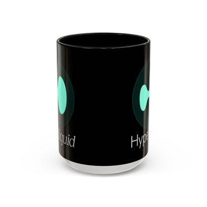 Hyperliquid White font Black Accent Mug by cypherpunkgear.com