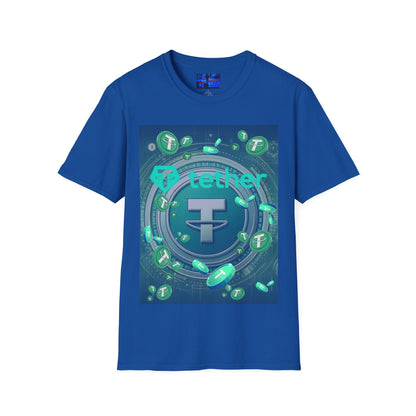 Tether Dark colors Unisex T-Shirt by cypherpunkgear.com