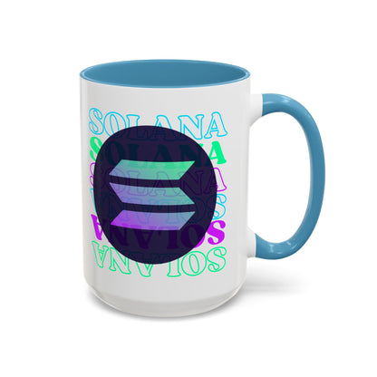 Solana Solana Solana (SOL) Accent Mug by cypherpunkgear.com