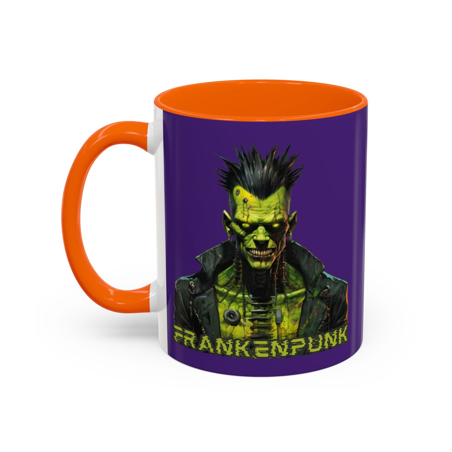 Frankenpunk Purple Accent Mug by CreepyCrafts.boo