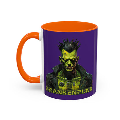 Frankenpunk Purple Accent Mug by CreepyCrafts.boo