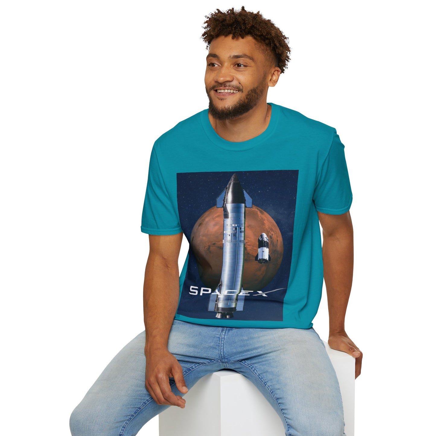 SpaceX Mars Unisex T-Shirt by cypherpunkgear.com