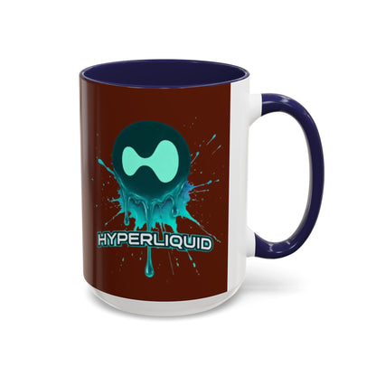 HYPE Drip Brown Accent Mug by cypherpunkgear.com