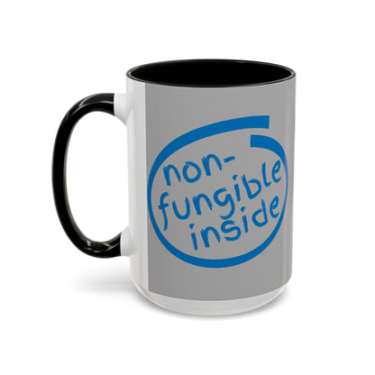 Non-Fungible Inside Grey Accent Mug by cypherpunkgear.com