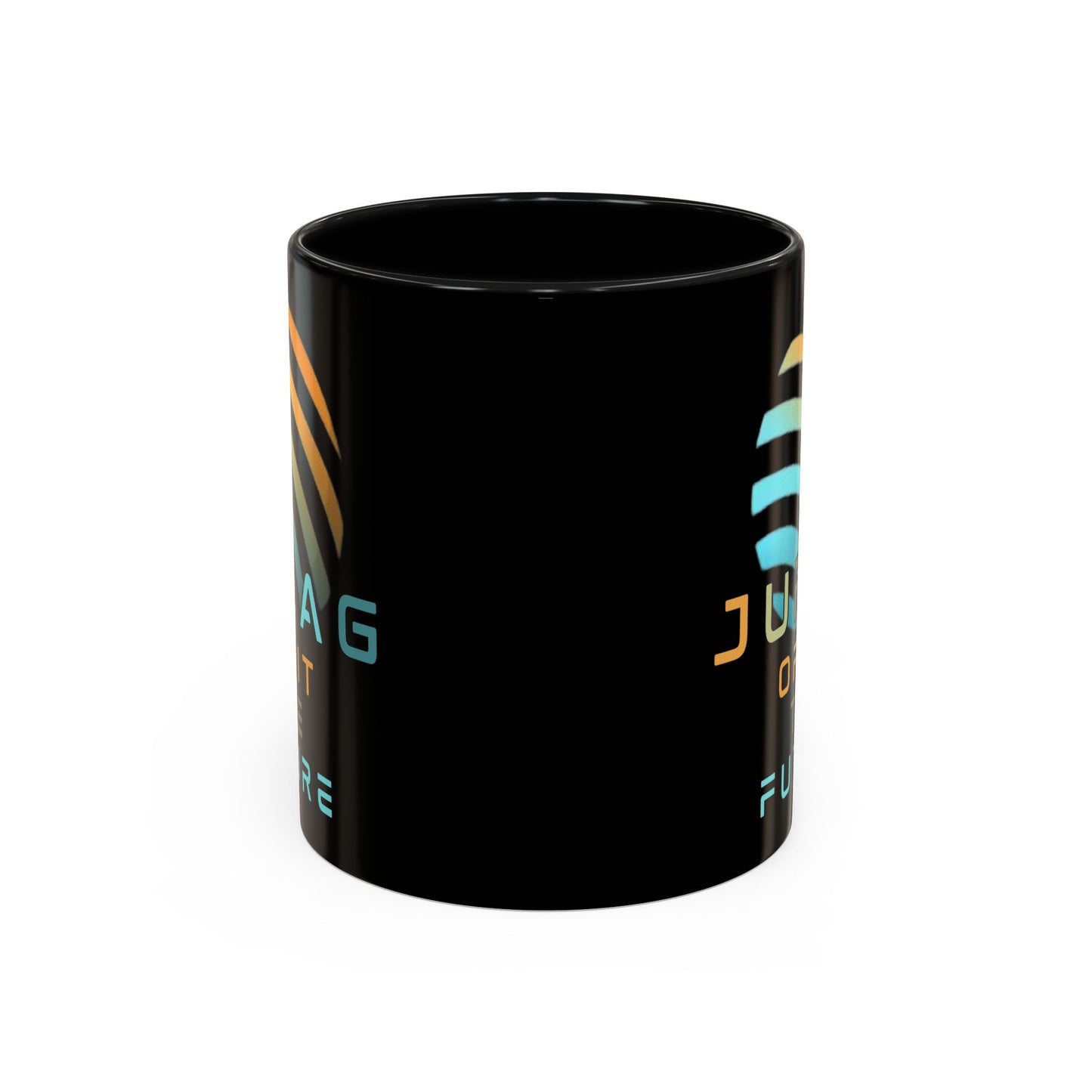 Jupiter (JUP) Orbit the Future Black Accent Mug by cypherpunkgear.com