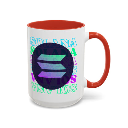 Solana Solana Solana (SOL) Accent Mug by cypherpunkgear.com
