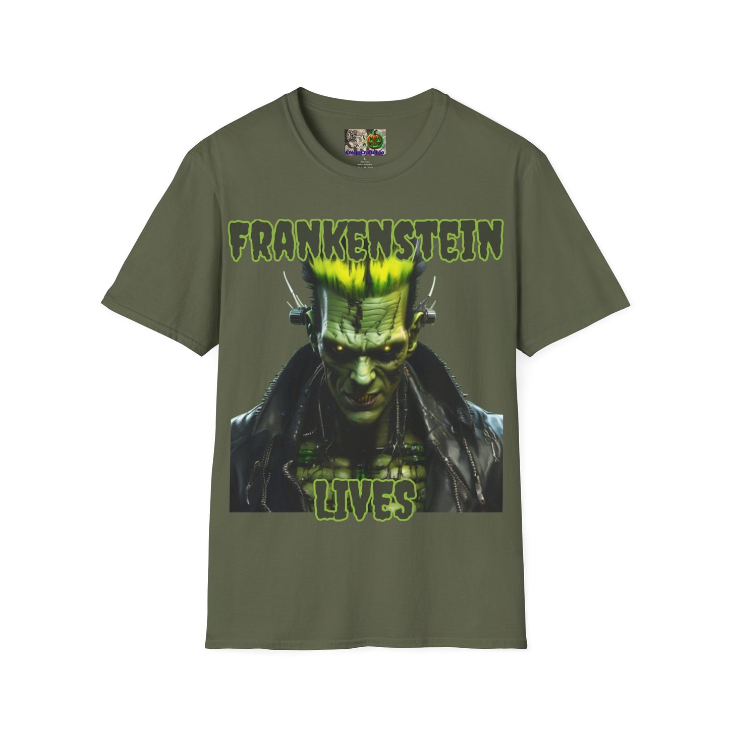 Frankenstein Lives Dark colors Unisex T-Shirt by CreepyCrafts.boo
