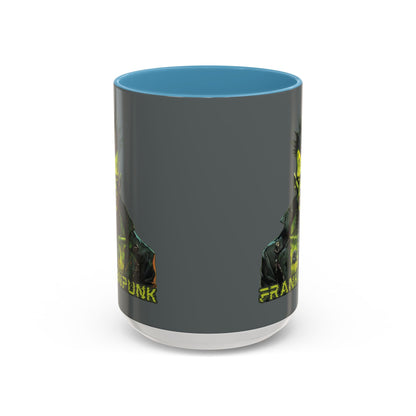 Frankenpunk Grey Accent Mug by CreepyCrafts.boo