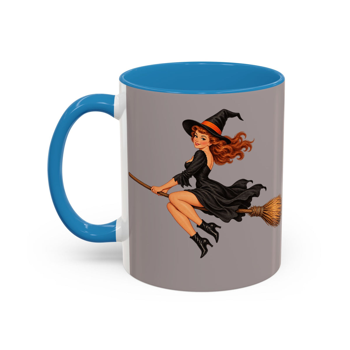 Hazel Hex Grey Accent Mug by CreepyCrafts.boo