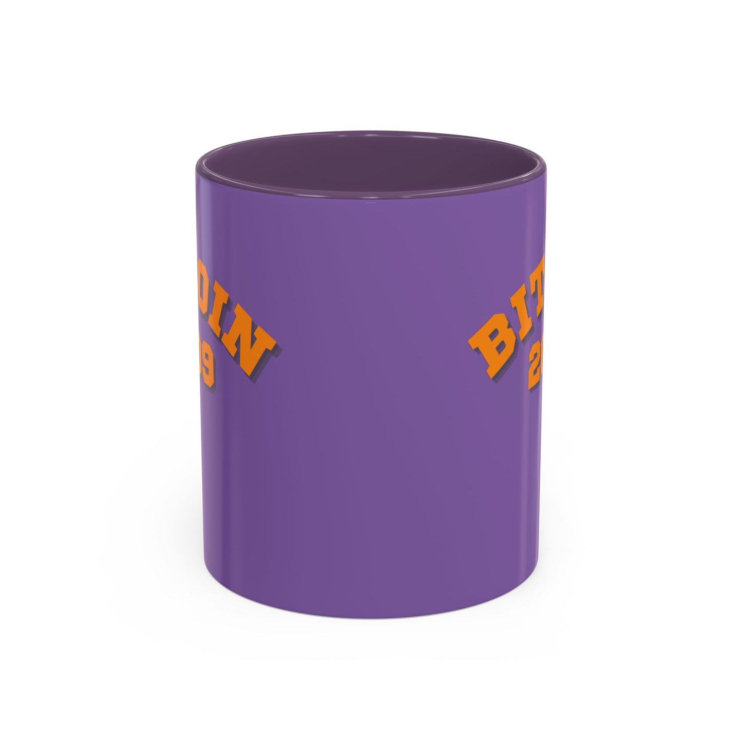 Bitcoin 2009 Light Purple Accent Mug by cypherpunkgear.com