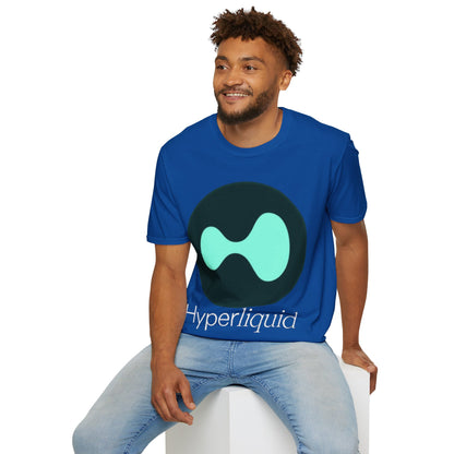 Hyperliquid White font Unisex T-Shirt by cypherpunkgear.com