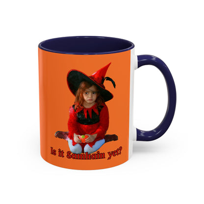 Is it Samhain yet? Orange Accent Mug by CreepyCrafts.boo