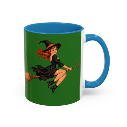 Hazel Hex Green Accent Mug by CreepyCrafts.boo