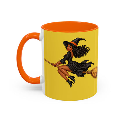 Velvet Vex Yellow Accent Mug by CreepyCrafts.boo