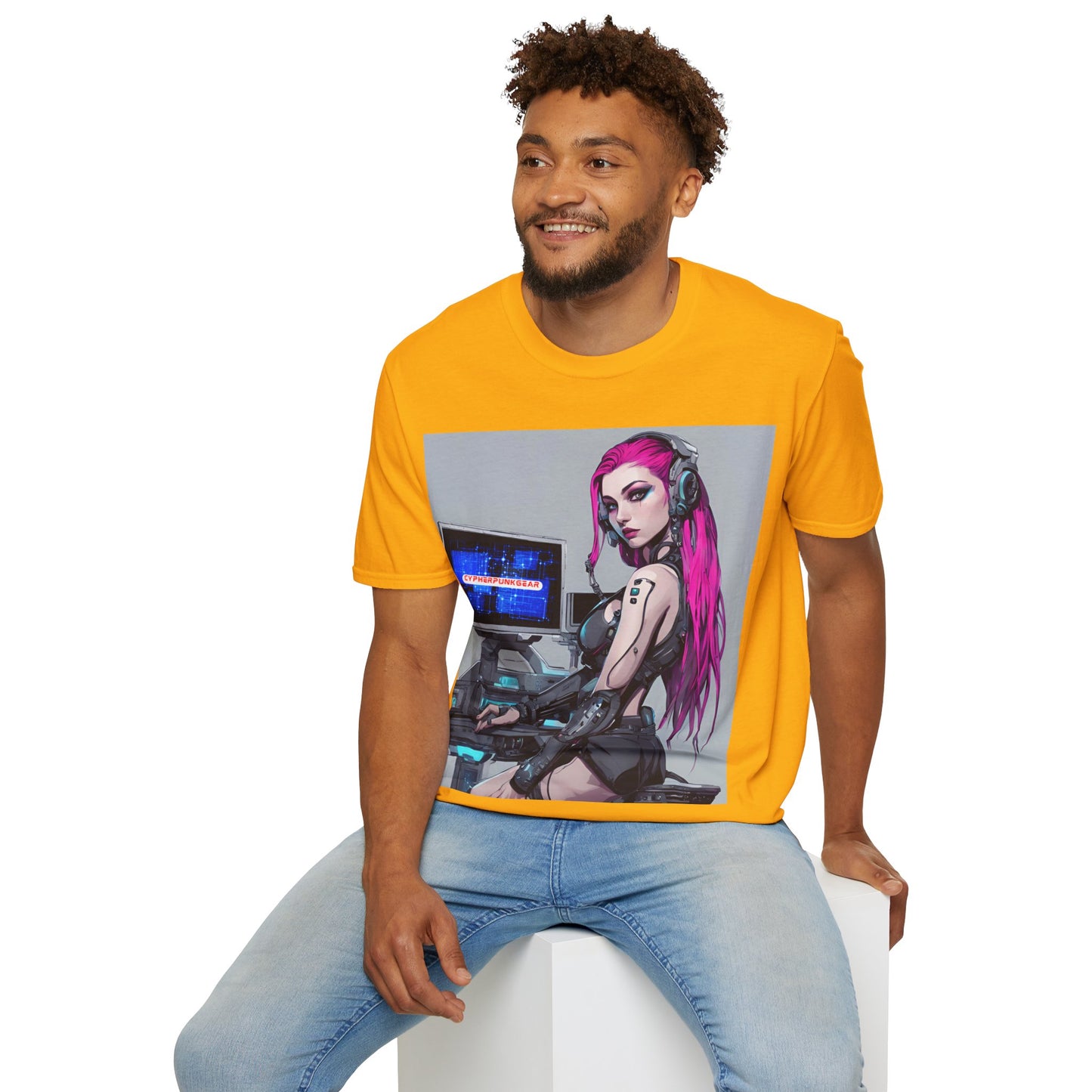 Netrunner Cyberpunk Light colors Unisex T-Shirt by cypherpunkgear.com