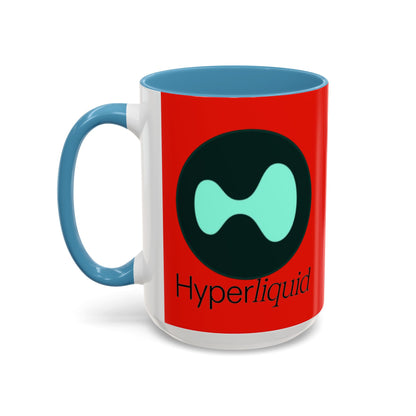 Hyperliquid Black font Red Accent Mug by cypherpunkgear.com