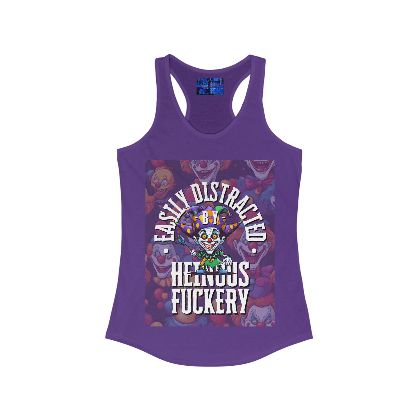Easily Distracted by Heinous Fuckery Little Jincs Women's Racerback Tank Top by cypherpunkgear.com