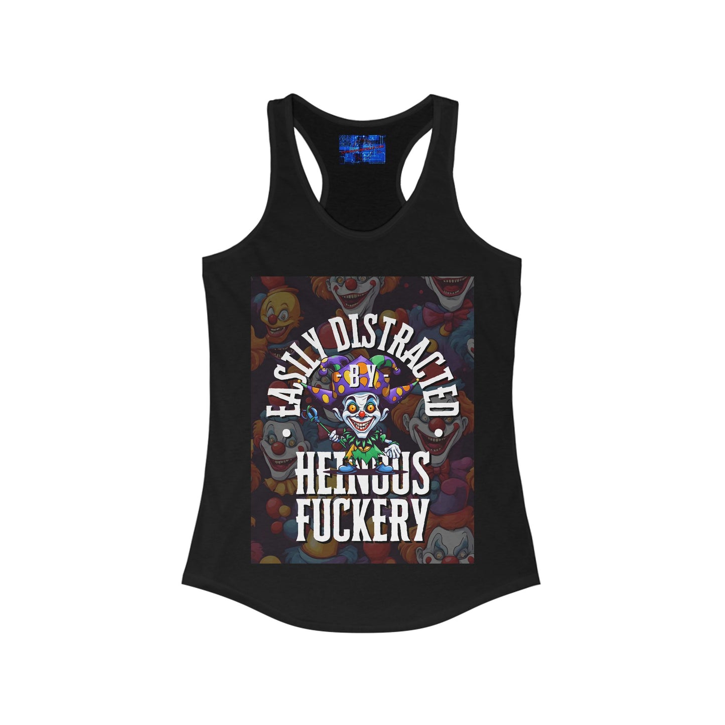 Easily Distracted by Heinous Fuckery Little Jincs Women's Racerback Tank Top by cypherpunkgear.com