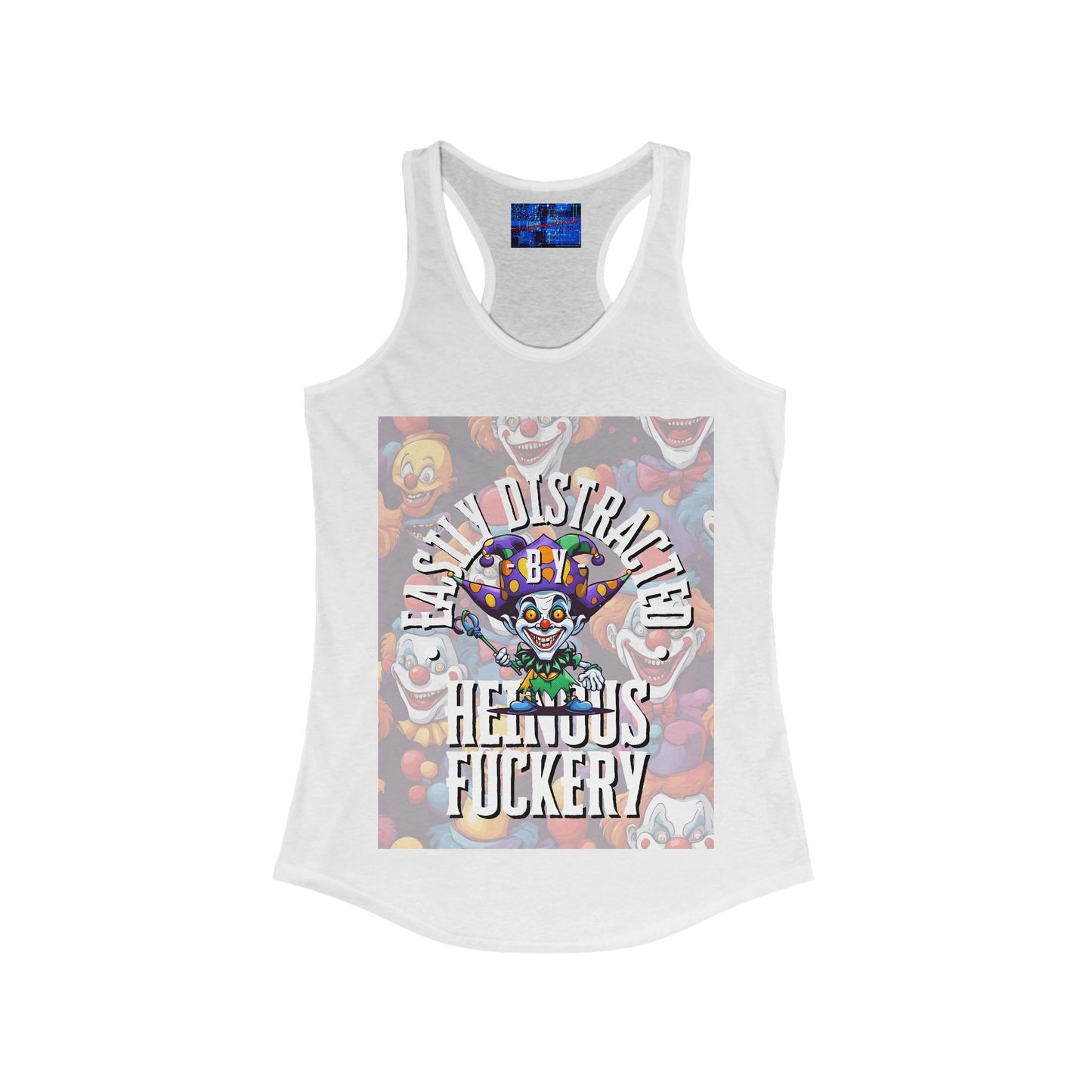Easily Distracted by Heinous Fuckery Little Jincs Women's Racerback Tank Top by cypherpunkgear.com