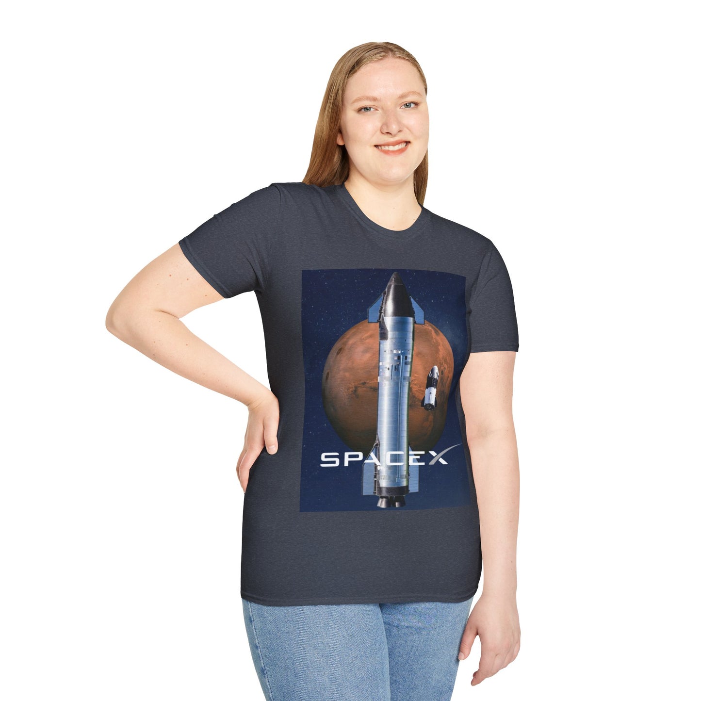 SpaceX Mars Unisex T-Shirt by cypherpunkgear.com