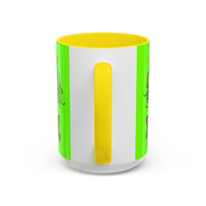 Caution, Savage Light Green Accent Mug by cypherpunkgear.com