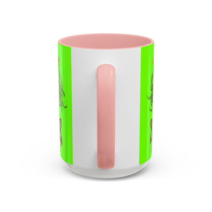 Caution, Savage Light Green Accent Mug by cypherpunkgear.com