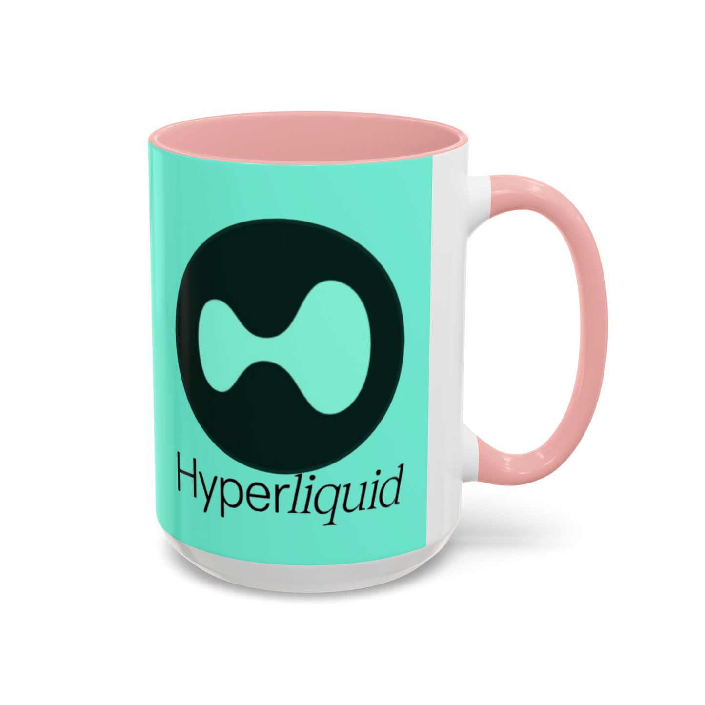 Hyperliquid Black font Light Hyperliquid Accent Mug by cypherpunkgear.com