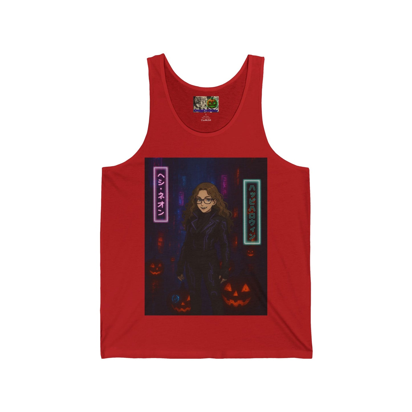 Hethyr Neon Unisex Jersey Tank Top by CreepyCrafts.boo