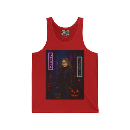 Hethyr Neon Unisex Jersey Tank Top by CreepyCrafts.boo