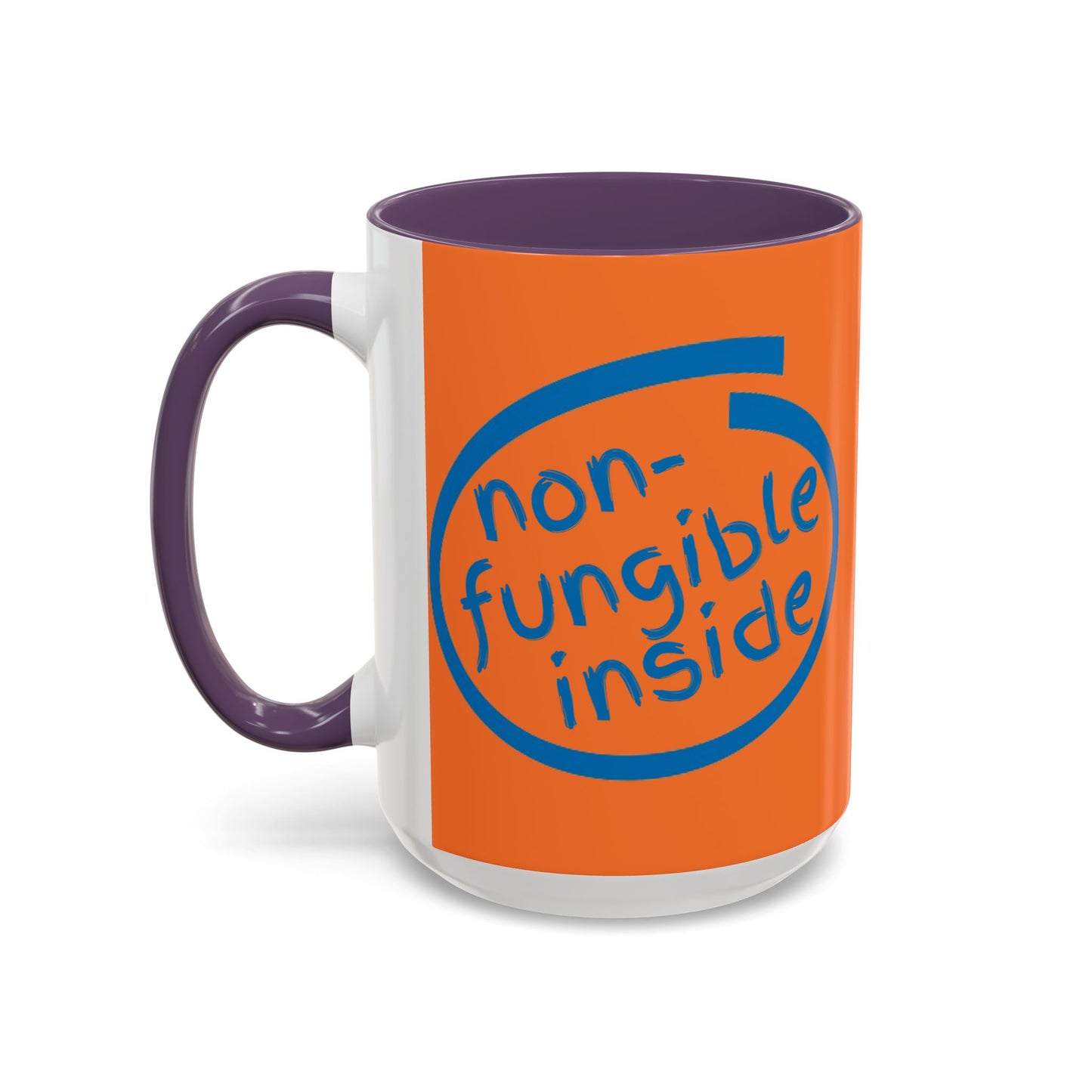 Non-Fungible Inside Orange Accent Mug by cypherpunkgear.com