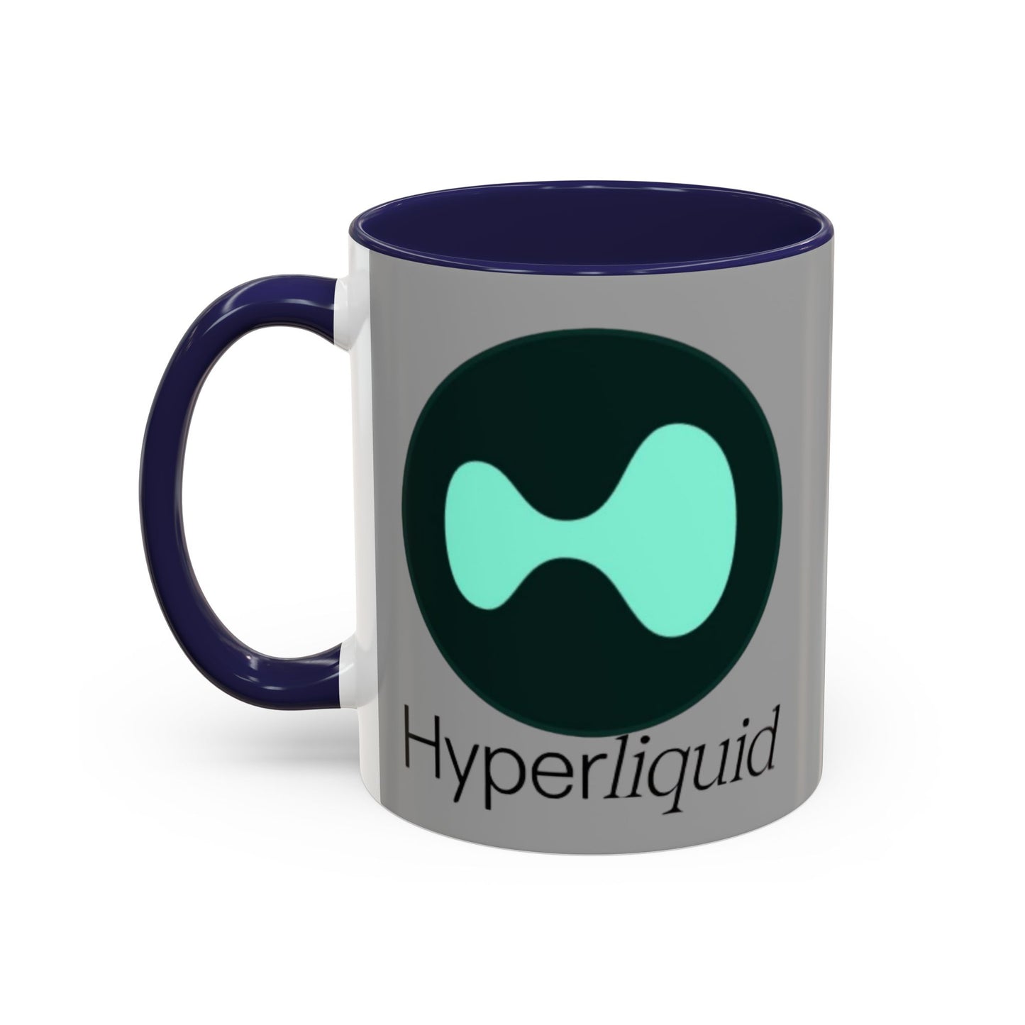 Hyperliquid Black font Grey Accent Mug by cypherpunkgear.com