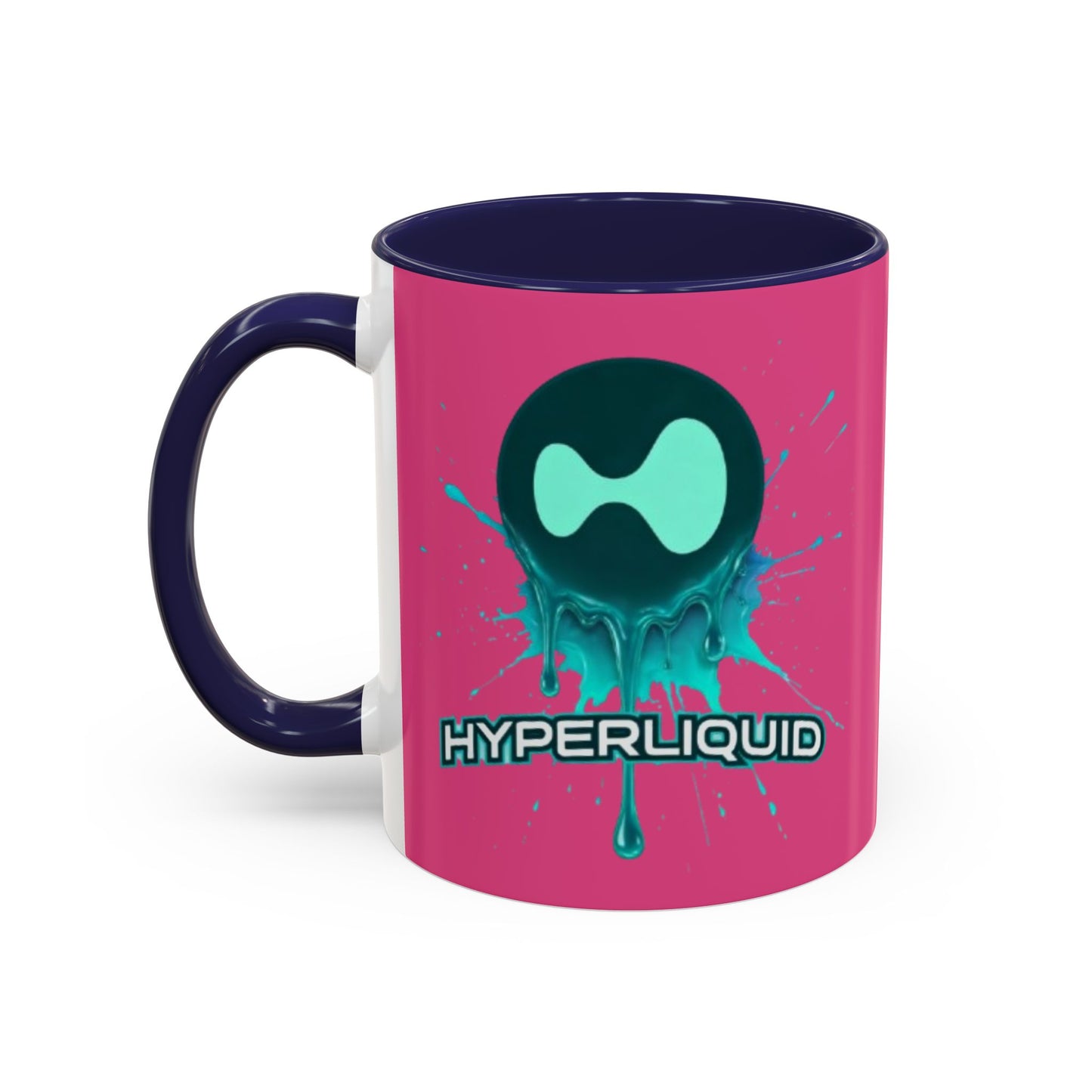 HYPE Drip Pink Accent Mug by cypherpunkgear.com