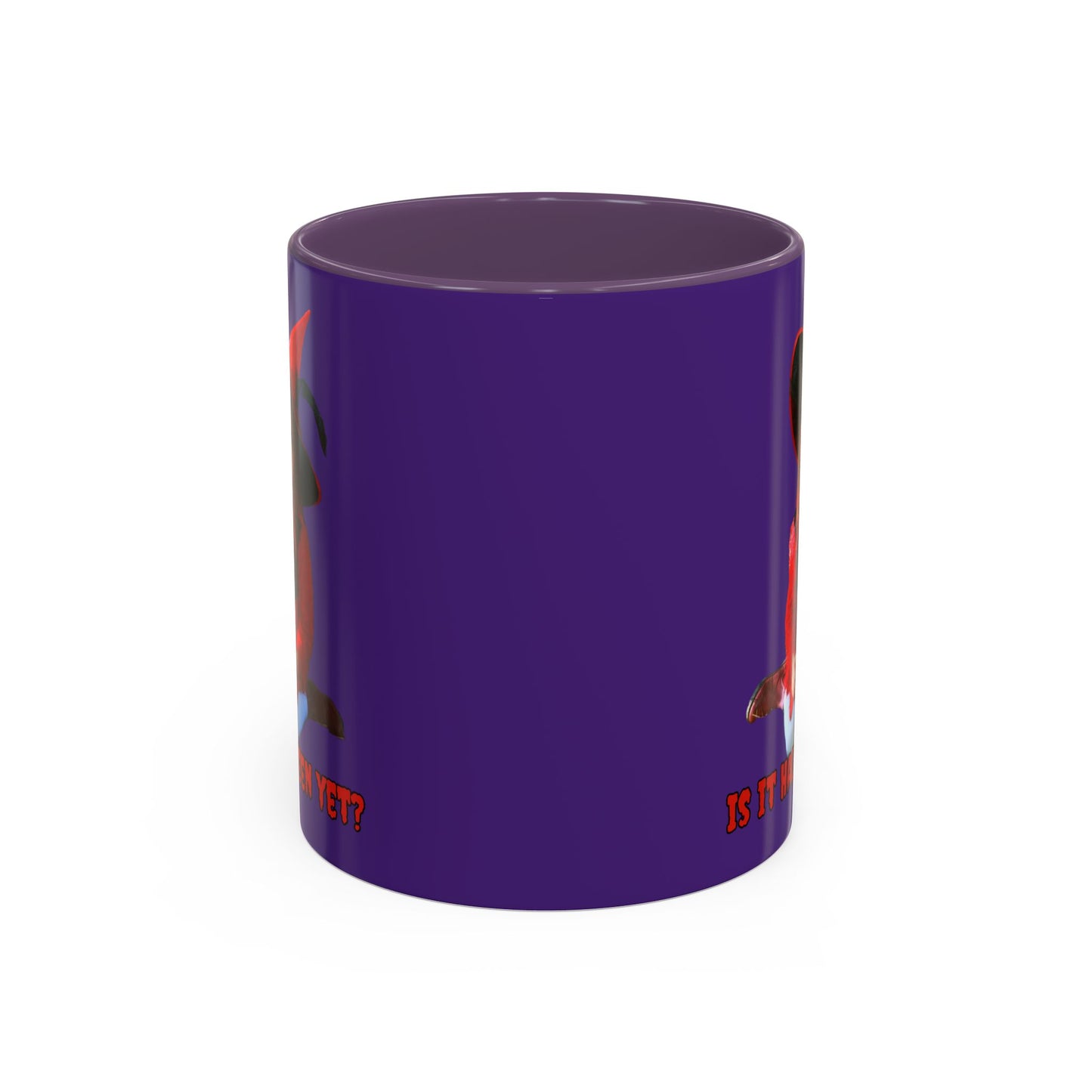 Is it Halloween yet? Dark Purple Accent Mug by CreepyCrafts.boo
