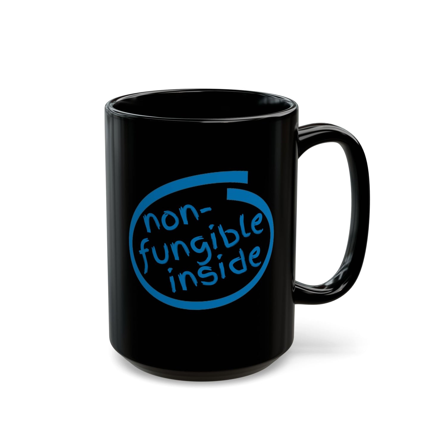 Non-Fungible Inside Black Mug by cypherpunkgear.com