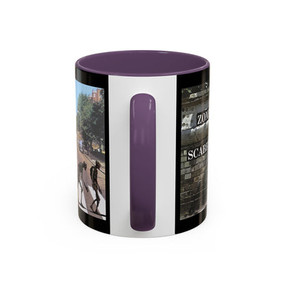 2-sided, Scabby Road Black Accent Mug by CreepyCrafts.boo