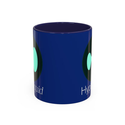 Hyperliquid White font Blue Accent Mug by cypherpunkgear.com
