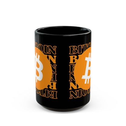 Bitcoin (BTC) Black Mug by cypherpunkgear