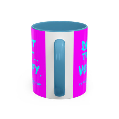 Don't Trust...Verify. Electric Magenta Accent Mug by cypherpunkgear.com